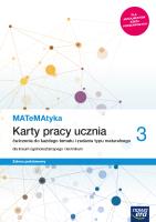 MATeMAtyka LO 3 ZP Karty Pracy 2021 NE. Autor: Dorota Ponczek. SmakLiter.pl Okładka książki MATeMAtyka LO 3 ZP Karty Pracy 2021 NE