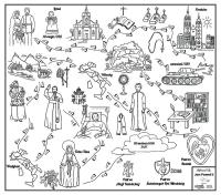 Okładka książki Mega kolorowanka. Śladami św. Jana Pawła II