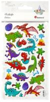 Opakowanie Naklejki wypukłe dinozaury 23szt