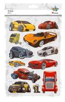 Opakowanie Naklejki wypukłe miękkie auta 12szt