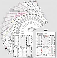 Opakowanie Nalepki na zeszyt Monochrome 3szt