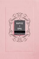 Okładka książki Napisz i spal