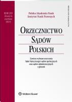 Okładka książki Orzecznictwo Sądów Polskich 6/2021