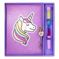 Opakowanie Pamiętnik brokatowy Jednorożec fioletowy STnux