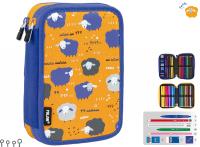 Opakowanie Piórnik Milan 2 poziomowy z wyposażeniem BE WOOL pomarańczowy