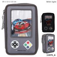 Opakowanie Piórnik potrójny z wyposażeniem MONSTER CARS LED 11075