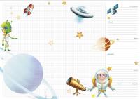 Podkład na biurko Planer Kosmos PP04. Wydawca: Lucrum. SmakLiter.pl Opakowanie Podkład na biurko Planer Kosmos PP04