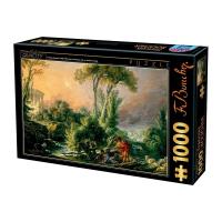Opakowanie Puzzle 1000 Francois Boucher, Rzeka z świątynią