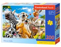 Puzzle 200 Afrykańskie selfie B-222148. Wydawca: CASTOR. SmakLiter.pl Opakowanie Puzzle 200 Afrykańskie selfie B-222148