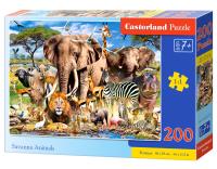 Puzzle 200 Zwierzęta sawanny B-222155. Wydawca: CASTOR. SmakLiter.pl Opakowanie Puzzle 200 Zwierzęta sawanny B-222155