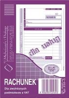 Opakowanie Rachunek dla zwolnionych z VAT 233-5