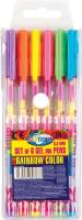 Opakowanie Zestaw długopisów żelowych Rainbow 6 kol 80787