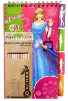 Opakowanie Zestaw malowanka kreatywna Stylistka z naklejkami + 12 kredek