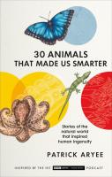 30 Animals That Made Us Smarter. Autor: Aryee 	Patrick. SmakLiter.pl Okładka książki 30 Animals That Made Us Smarter