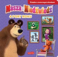 4 pory roku. Masza i Niedźwiedź. Autor: Animaccord, Karolina Marcinkowska. SmakLiter.pl Okładka książki 4 pory roku. Masza i Niedźwiedź