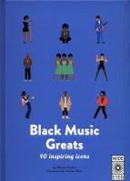 40 Inspiring Icons: Black Music Greats. Autor: Cachin Olivier. SmakLiter.pl Okładka książki 40 Inspiring Icons: Black Music Greats