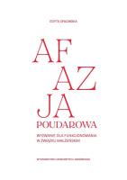 Afazja poudarowa. Autor: Edyta Orłowska. SmakLiter.pl Okładka książki Afazja poudarowa