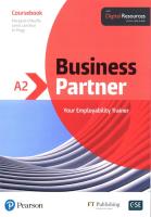 Business Partner A2 Coursebook with Digital Resources. Autor: O'Keeffe Margaret, Lansford Lewis, Ed Pegg. SmakLiter.pl Okładka książki Business Partner A2 Coursebook with Digital Resources