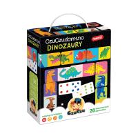 CzuCzu Domino Dinozaury 4+. Autor: Opracowanie zbiorowe. SmakLiter.pl Okładka książki CzuCzu Domino Dinozaury 4+