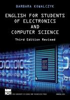 English for students of electronics and computer... Autor: Barbara Kowalczyk- Hoyer. SmakLiter.pl Okładka książki English for students of electronics and computer..
