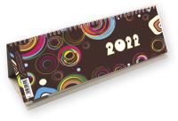 Okładka książki KAL.BIURKOWY POZIOMY 2015 CZARNY W KOLOROWE KOLKA-PRMI