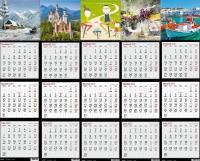 Opakowanie Kalendarz 2022 KTK-M Trójdzielny Kwadratowy MIX