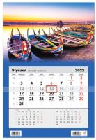 Opakowanie Kalendarz ścienny 2022 jednodzielny Łódki