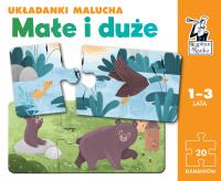 Kapitan Nauka. Małe i duże. Układanki malucha. Autor: Katarzyna Nowakowska-Sito. SmakLiter.pl Okładka książki Kapitan Nauka. Małe i duże. Układanki malucha
