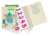 Opakowanie Karnet B6 DK-858 Urodziny sowa (wymienne cyfry)