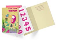 Opakowanie Karnet B6 DK-859 Urodziny papuga (wymienne cyfry)