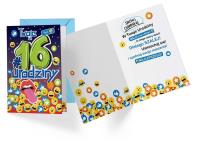 Opakowanie Karnet PR-342 Urodziny 16 chłopiec