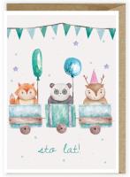 Opakowanie Kartka urodzinowa Roczek Zwierzaki K116