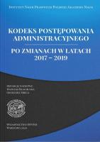 Okładka książki Kodeks postępowania administracyjnego po...