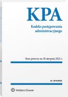 Kodeks postępowania administracyjnego. Przepisy. Autor: Opracowanie zbiorowe. SmakLiter.pl Okładka książki Kodeks postępowania administracyjnego. Przepisy