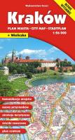 Kraków. Plan miasta 1:26000 wyd. 18. Autor: Opracowanie zbiorowe. SmakLiter.pl Okładka książki Kraków. Plan miasta 1:26000 wyd. 18