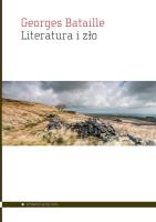 Literatura i zło. Autor: Bataille Georges. SmakLiter.pl Okładka książki Literatura i zło