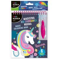 Magiczna wielorazowa kolorowanka wodna Kidea JEDNOROŻEC. Wydawca: Derform. SmakLiter.pl Opakowanie Magiczna wielorazowa kolorowanka wodna Kidea JEDNOROŻEC