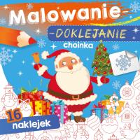 Malowanie-doklejanie. Choinka. Autor: WYDAWNICTWO SKRZAT. SmakLiter.pl Okładka książki Malowanie-doklejanie. Choinka