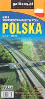 Mapa samochodowa - Polska 1:650 000. Autor: Opracowanie zbiorowe. SmakLiter.pl Okładka książki Mapa samochodowa - Polska 1:650 000