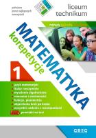Matematyka - korepetycje, liceum cz.1. Autor: Grażyna Kiełczykowska. SmakLiter.pl Okładka książki Matematyka - korepetycje, liceum cz.1