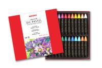 Pastele olejne Mungyo akwarelowe metaliczne MAO-24MN komplet 24 kolory. Wydawca: Mungyo. SmakLiter.pl Opakowanie Pastele olejne Mungyo akwarelowe metaliczne MAO-24MN komplet 24 kolory