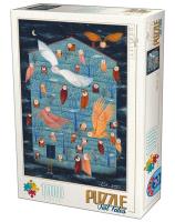 Opakowanie Puzzle 1000 Andrea Kurti, Sowy w domu