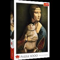 Puzzle 1000 Dama z kotem 10663. Wydawca: Trefl PAP. SmakLiter.pl Opakowanie Puzzle 1000 Dama z kotem 10663