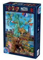 Opakowanie Puzzle 1000 Szaleństwo budowa Statuły Wolności NY