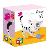 Puzzle 16 Kotek. Wydawca: MULTIGRA. SmakLiter.pl Opakowanie Puzzle 16 Kotek