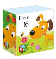 Puzzle 16 Piesek. Wydawca: MULTIGRA. SmakLiter.pl Opakowanie Puzzle 16 Piesek