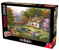 Puzzle 3000 Chata z pięknym ogrodem. Wydawca: Anatolian. SmakLiter.pl Opakowanie Puzzle 3000 Chata z pięknym ogrodem