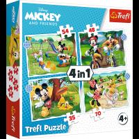 Opakowanie Puzzle 4w1 Fajny dzień Mickiego 34604