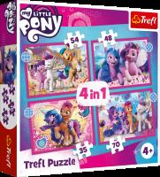 Opakowanie Puzzle 4w1 Kolorowe Kucyki Pony 34375