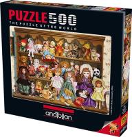 Puzzle 500 Szafa pełna pluszaków i lalek. Wydawca: Anatolian. SmakLiter.pl Opakowanie Puzzle 500 Szafa pełna pluszaków i lalek